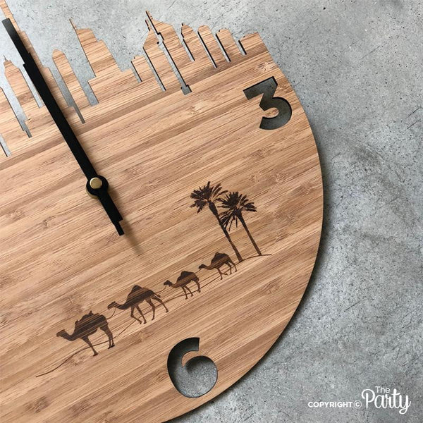 Customised Dubai skyline clock The Party