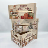 Christmas wooden crate