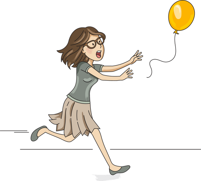 Chasing a balloon
