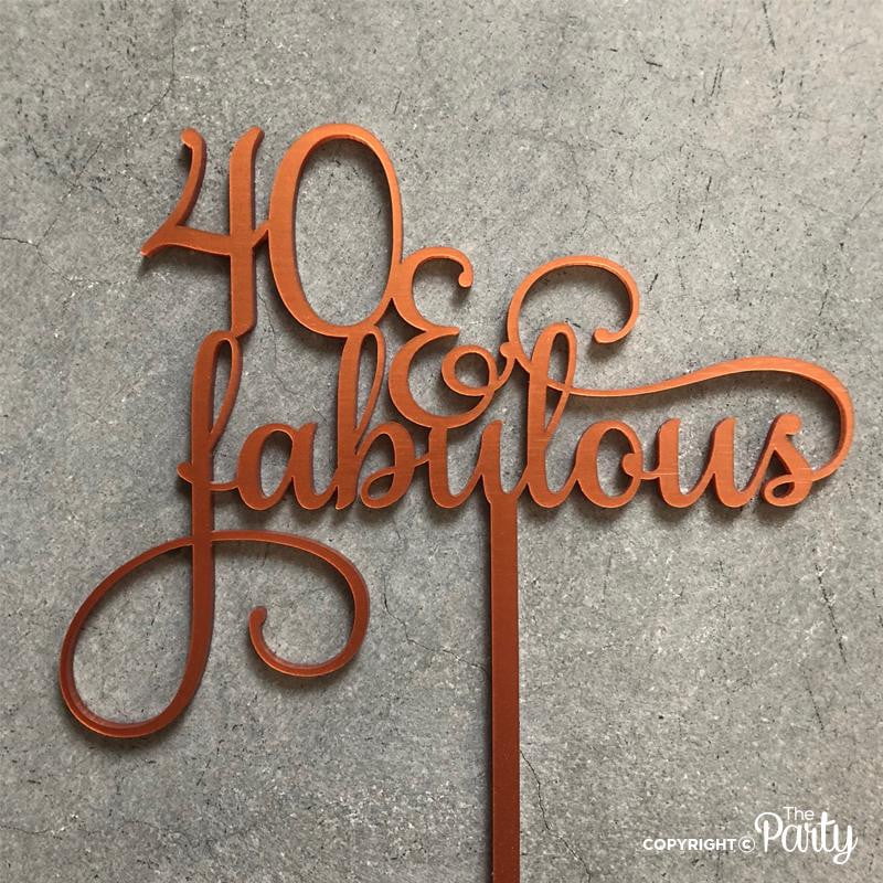40 & Fabulous cake topper – The Party, Dubai