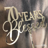 Generic 70 years blessed cake topper -  The Party