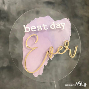 Generic Best day ever cake topper -  The Party
