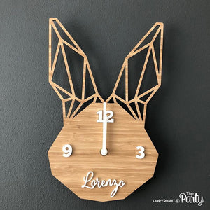 Customised bunny clock -  The Party