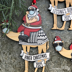 Festive 2021 Santa on camel Christmas decoration