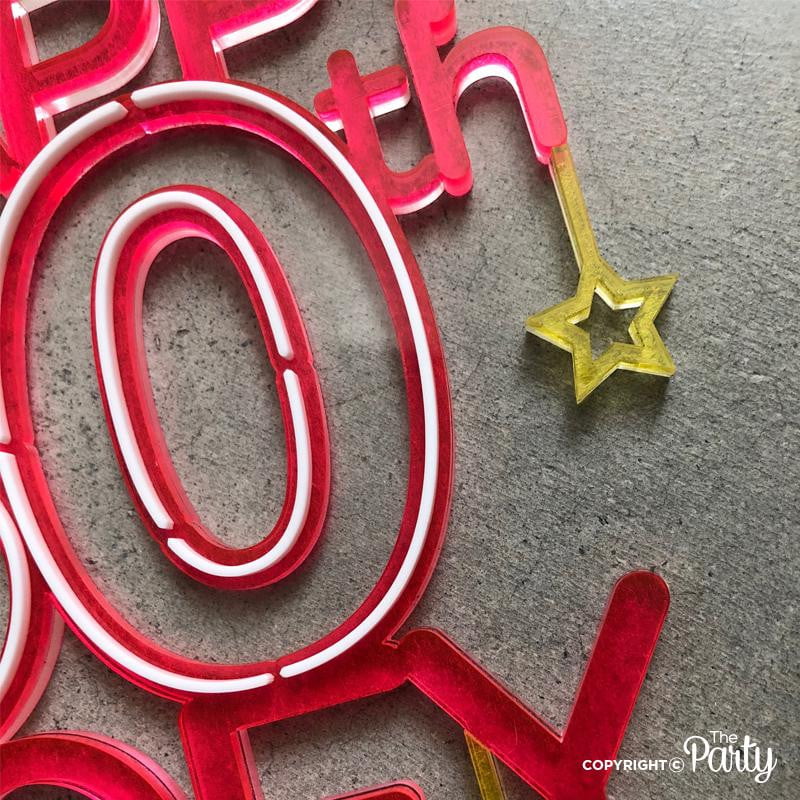 Happy 30th NEON cake topper – The Party, Dubai