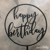 Generic Happy Birthday hoop cake topper -  The Party