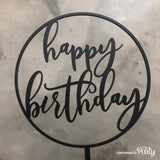 Generic Happy Birthday hoop cake topper -  The Party