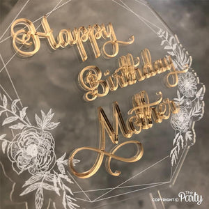 Happy Birthday Mother cake topper -  The Party