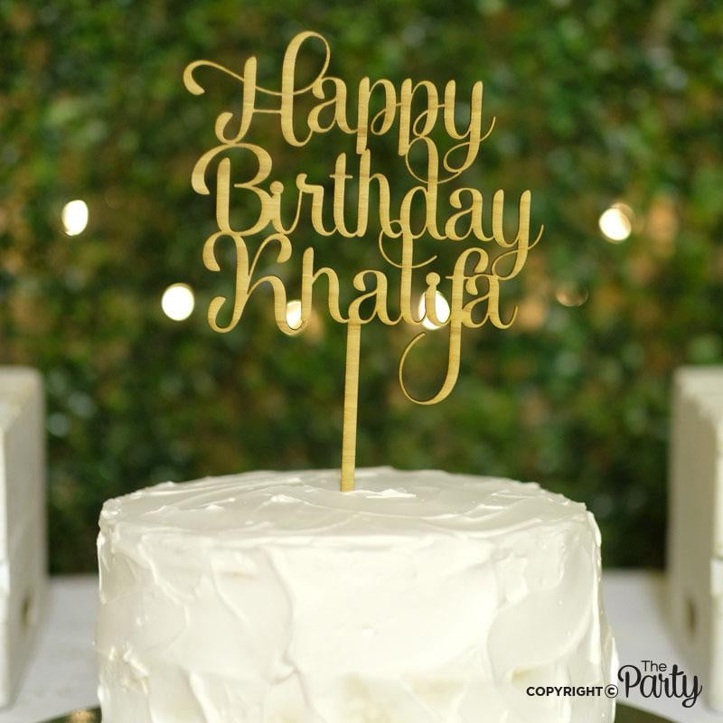 Happy Birthday cake topper – The Party, Dubai