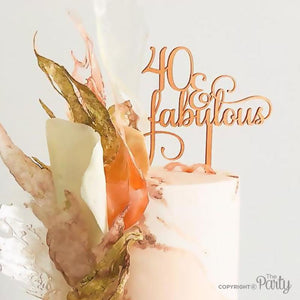 Generic 40 & Fabulous cake topper -  The Party