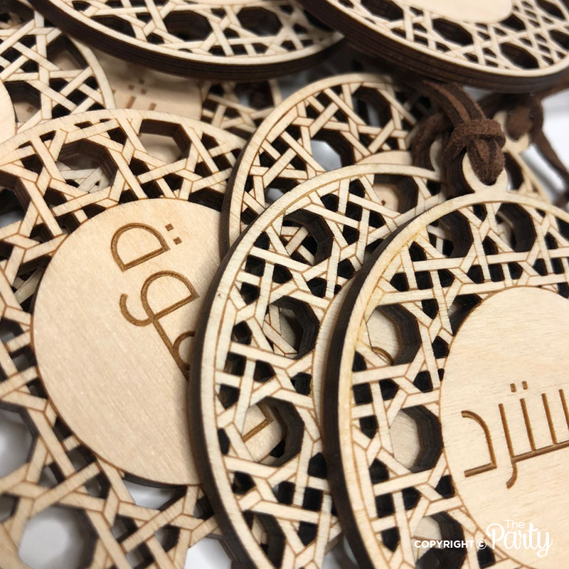 Arabic Rattan Dallah Gift Tags – Set of 3 – The Party, Dubai