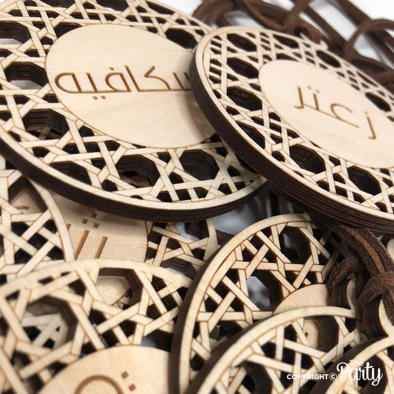 Arabic Rattan Dallah Gift Tags – Set of 8 – The Party, Dubai
