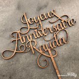 Customised cake topper in  French -  The Party