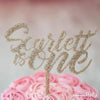 Customised Scarlett is One cake topper -  The Party