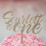 Customised Scarlett is One cake topper -  The Party