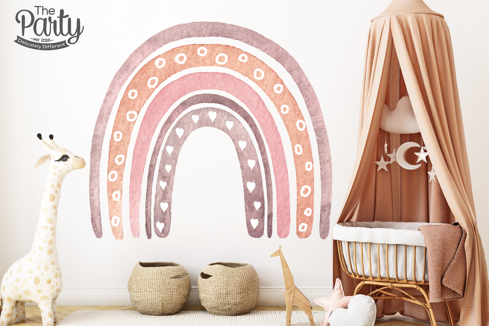 Boho Rainbow Single Large Nursery Wall Sticker – The Party, Dubai