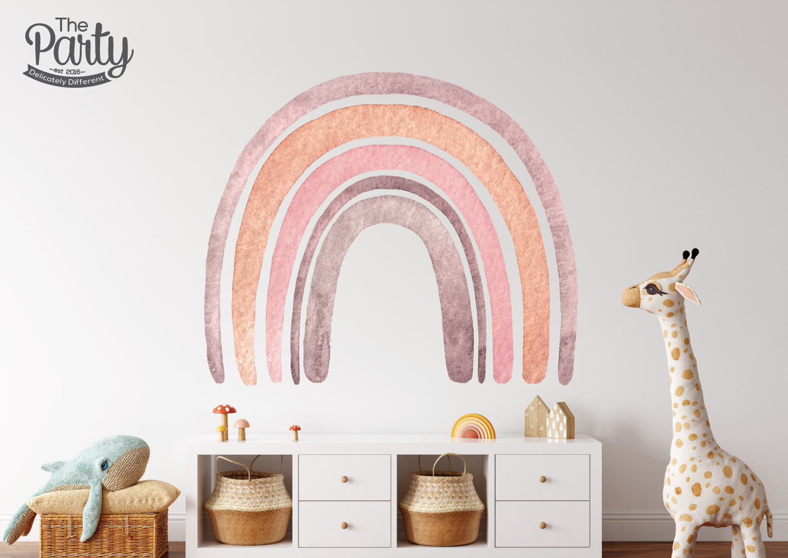 Boho Rainbow Single Large Nursery Wall Sticker – The Party, Dubai