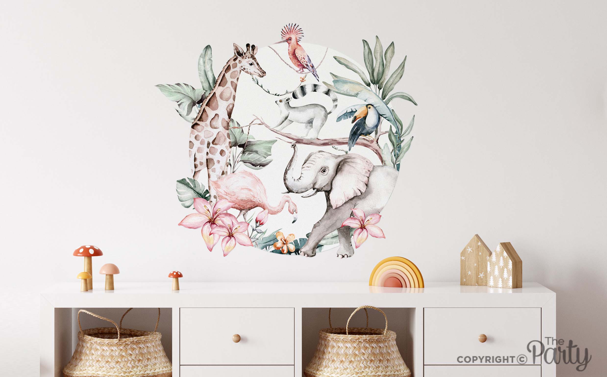 Jungle Animals Nursery Wall Sticker – The Party, Dubai
