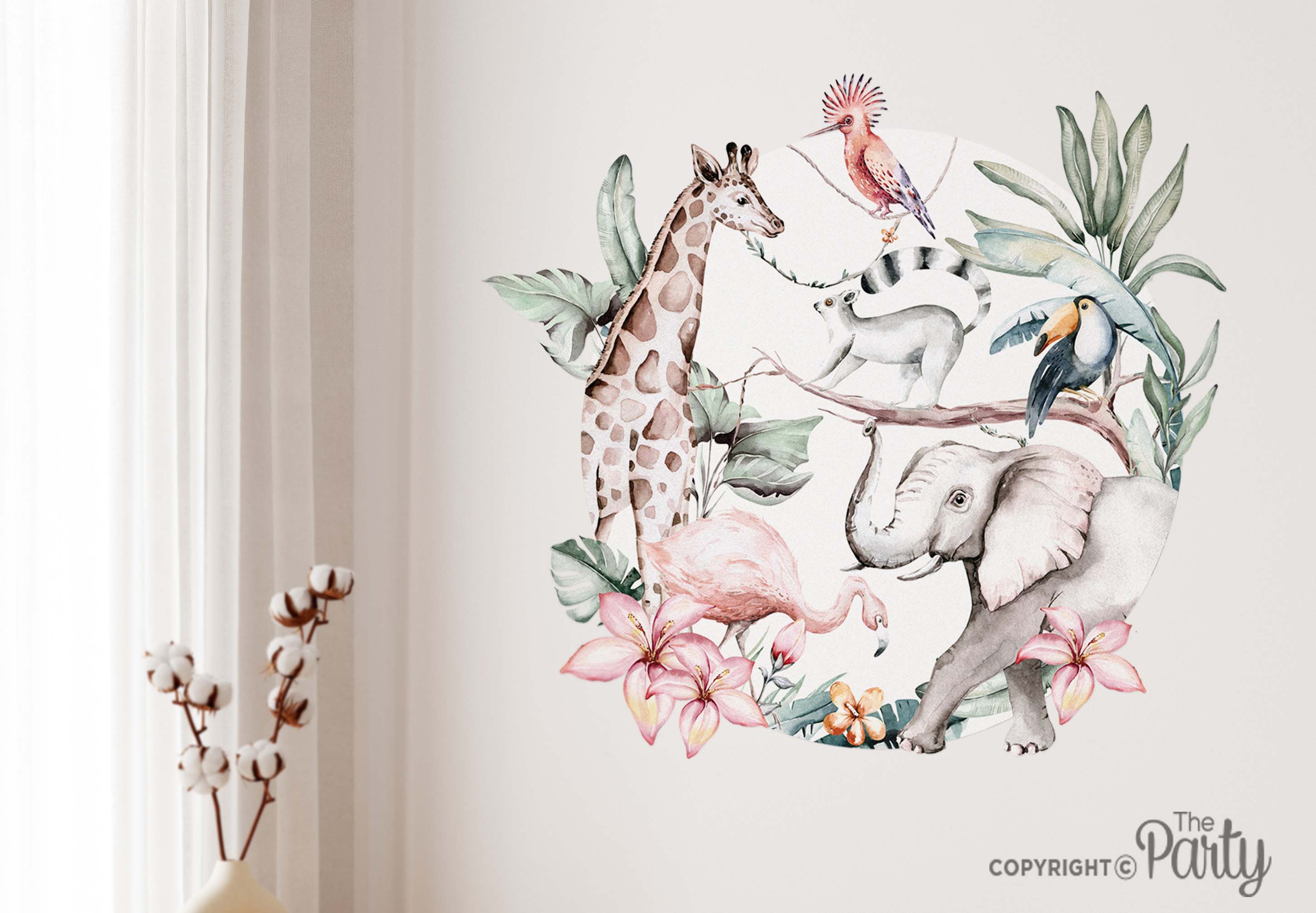 Jungle Animals Nursery Wall Sticker – The Party, Dubai