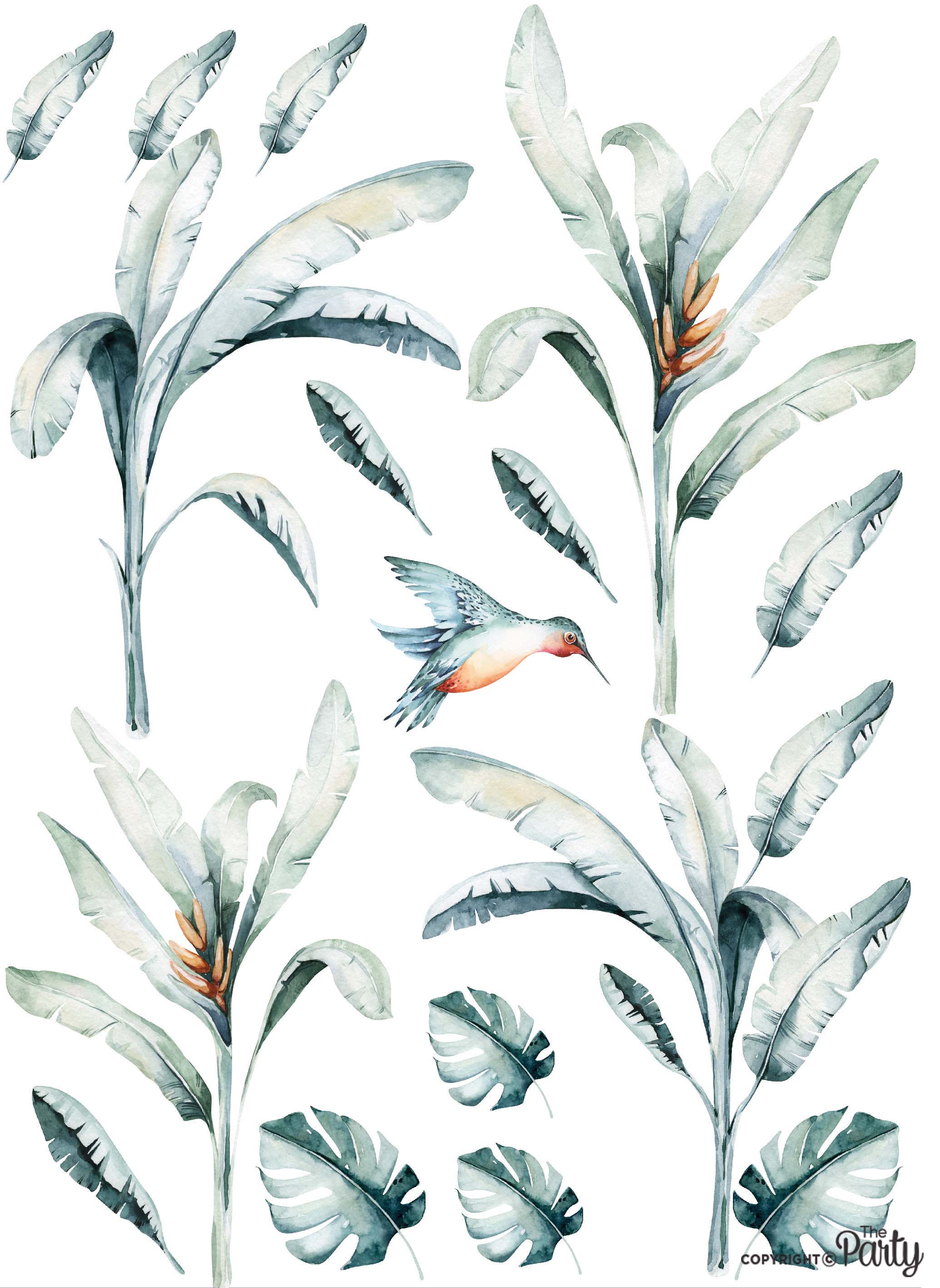 Botanical Tropical Set Nursery Wall Sticker – The Party, Dubai