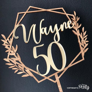 Customised 50th cake topper -  The Party