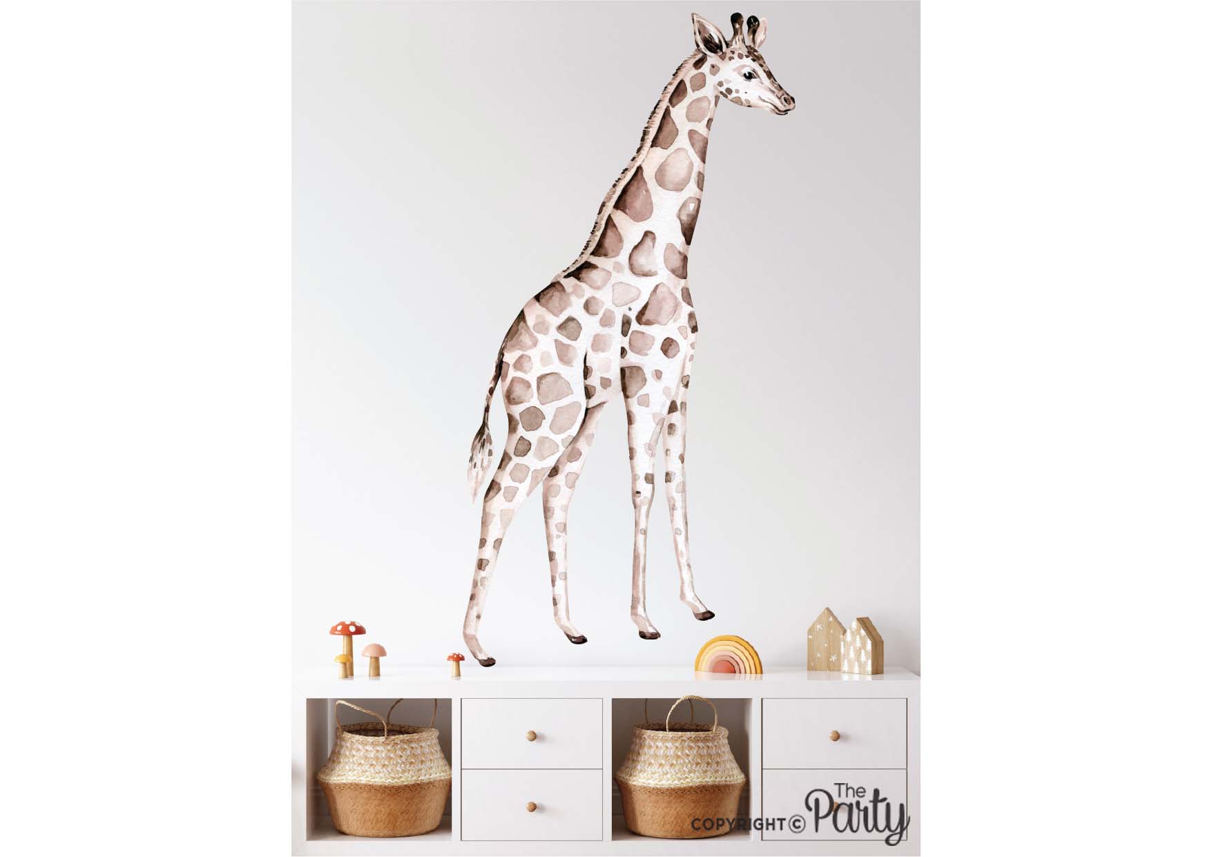 Large Giraffe Nursery Wall Sticker – The Party, Dubai