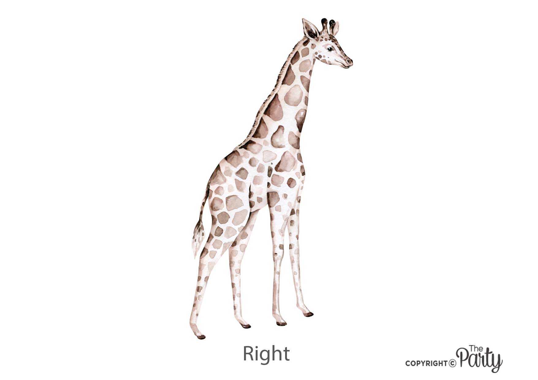 Large Giraffe Nursery Wall Sticker – The Party, Dubai