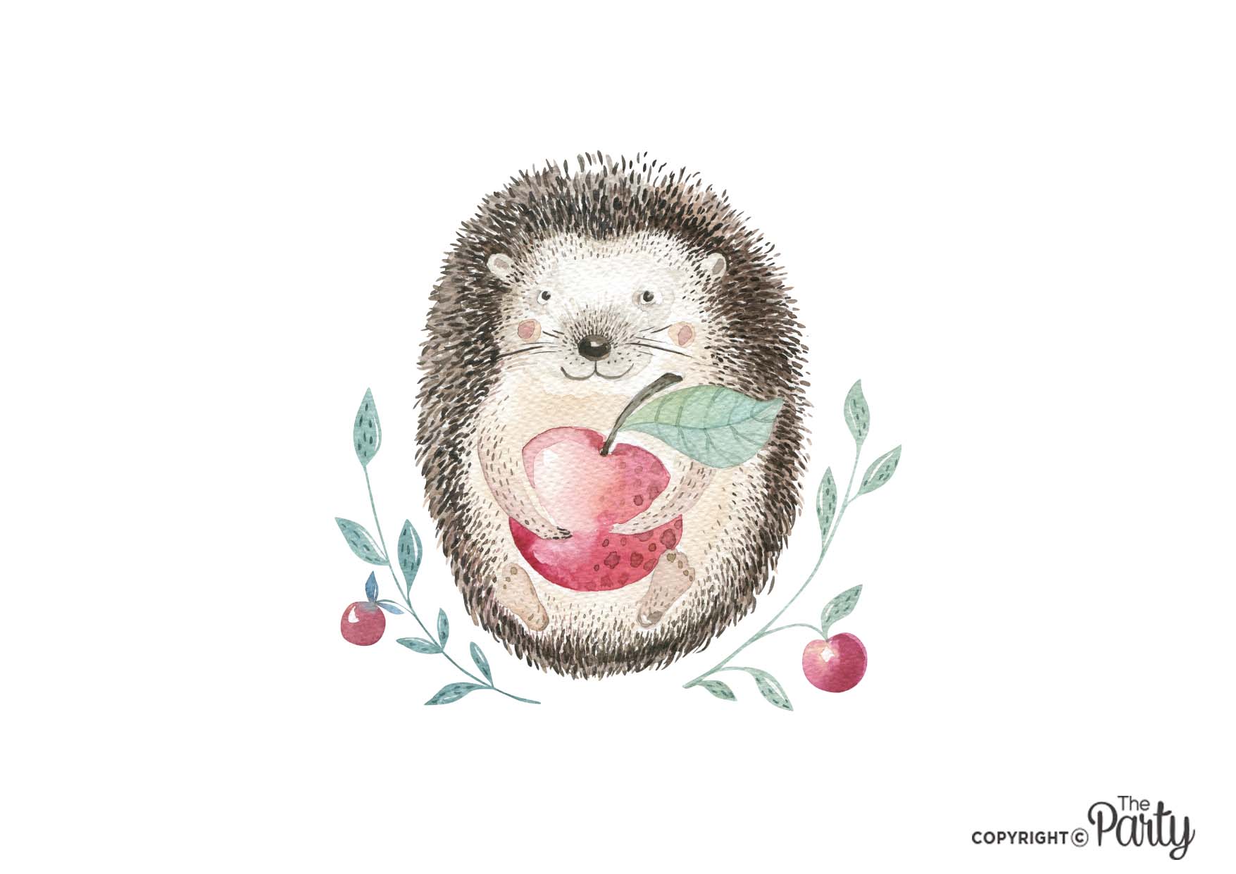 Hedgehog Nursery Wall Sticker – The Party, Dubai