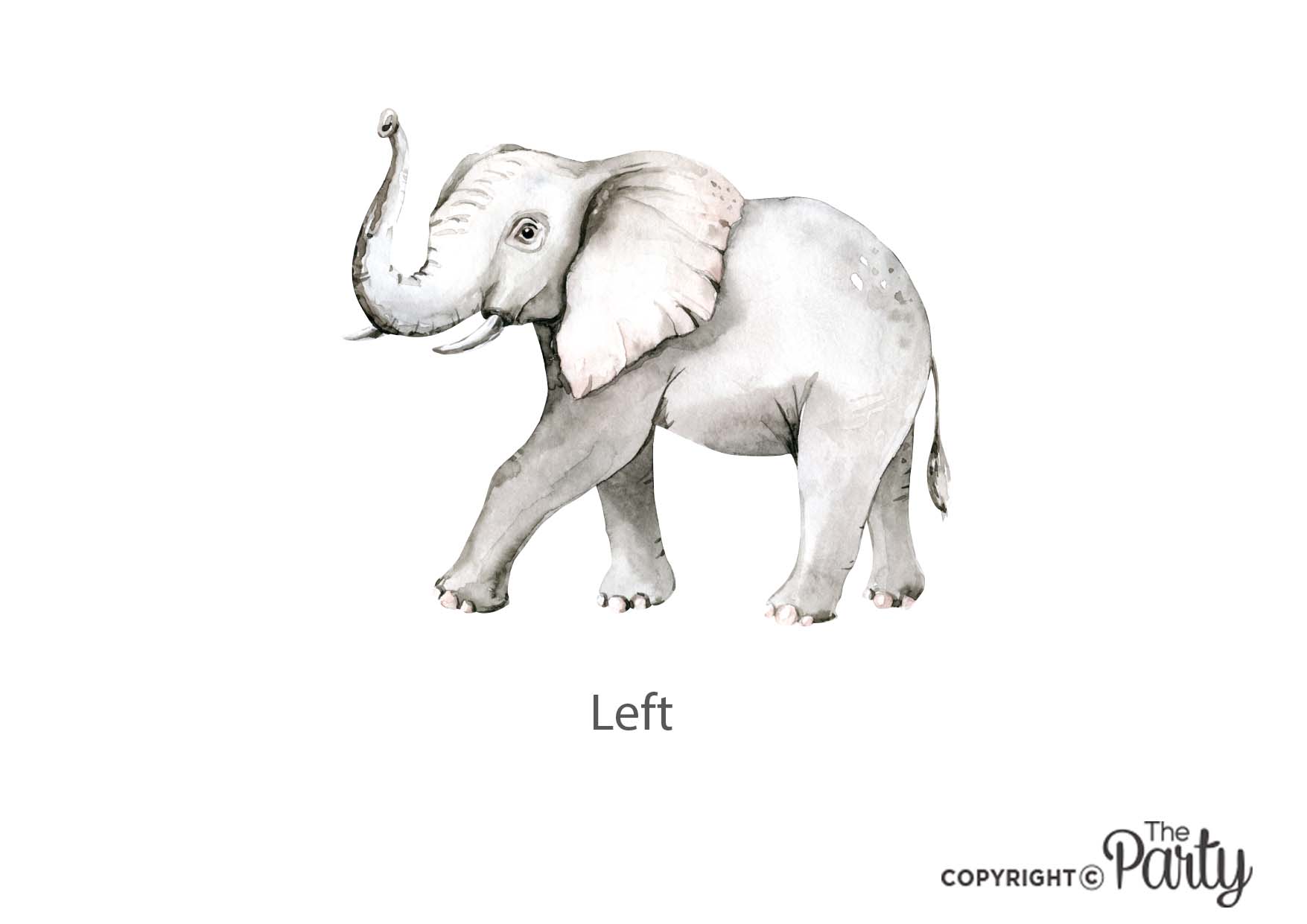 Large Elephant Nursery Wall Sticker – The Party, Dubai