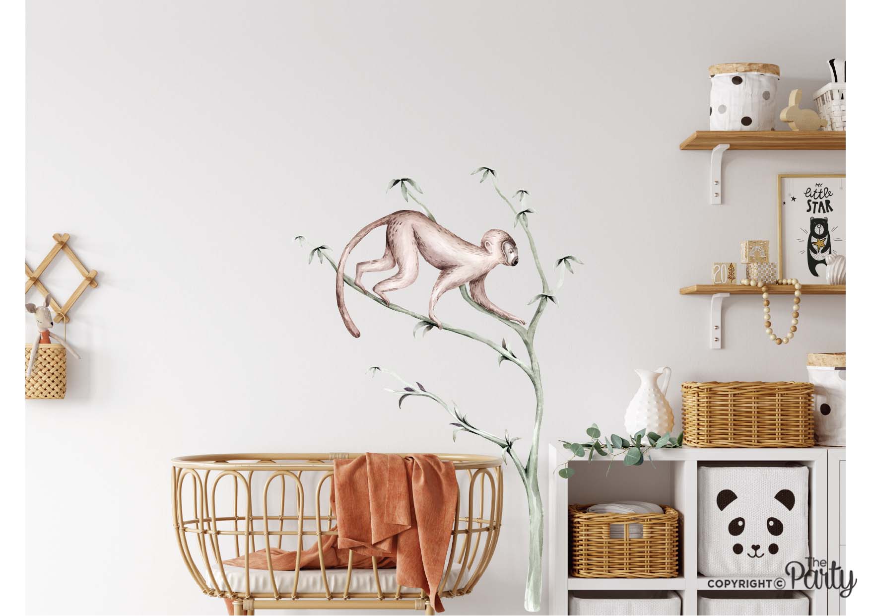 Monkey on Tree Nursery Wall Sticker – The Party, Dubai
