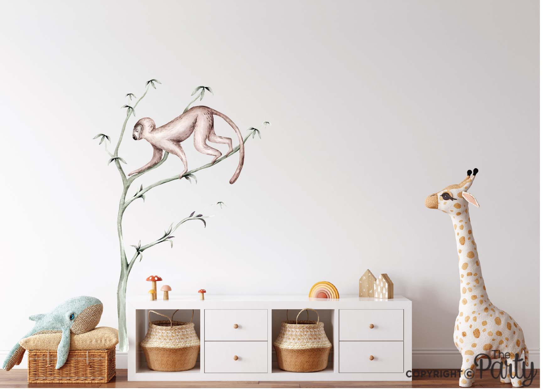 Monkey on Tree Nursery Wall Sticker – The Party, Dubai
