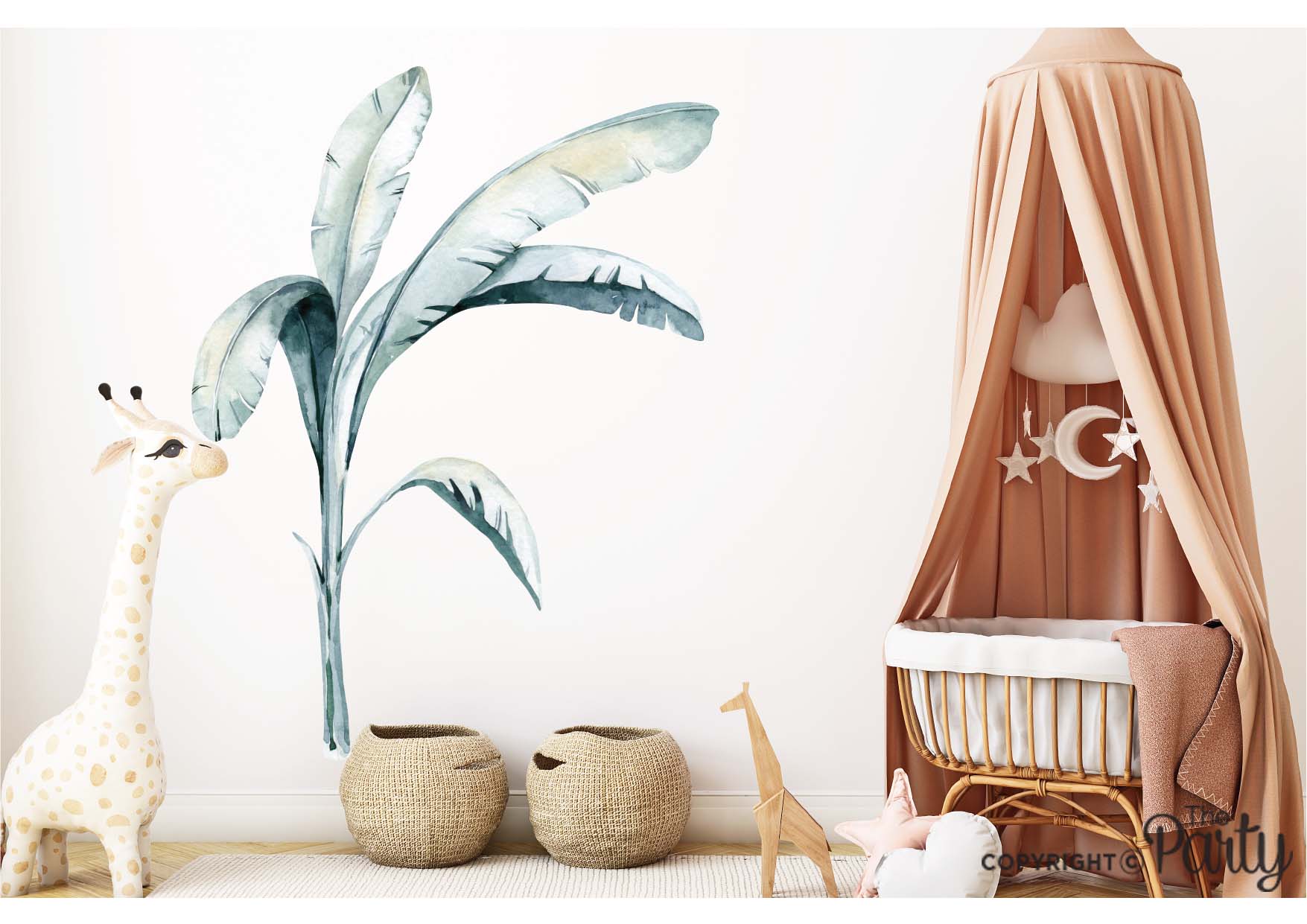 Large Tropical Palm Tree Nursery Wall Sticker – The Party, Dubai
